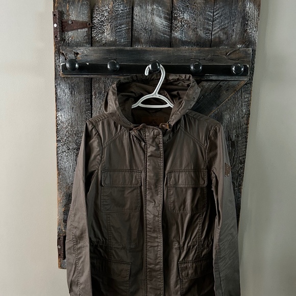 Women's Beaver Canoe Full Zipper Jacket w/Hood Dark Taupe - Size Medium - Picture 1 of 2